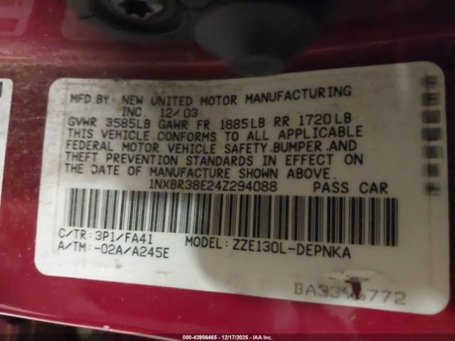 Toyota Corolla Le Image 8