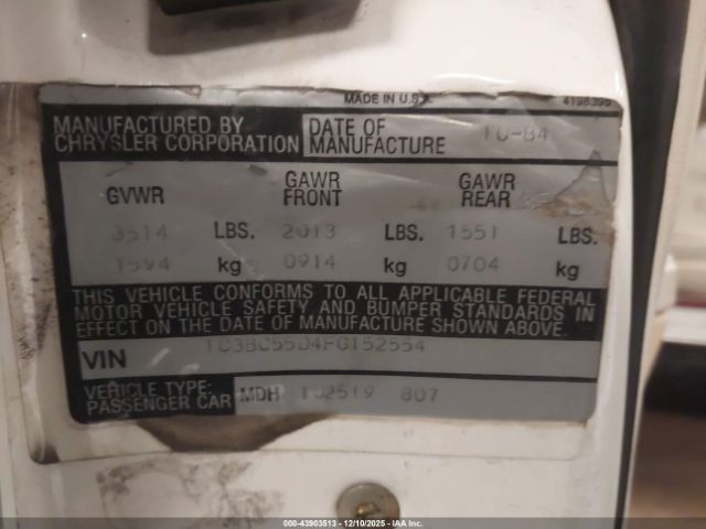 Chrysler Lebaron Image 8