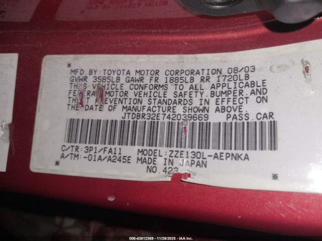 Toyota Corolla Le Image 8