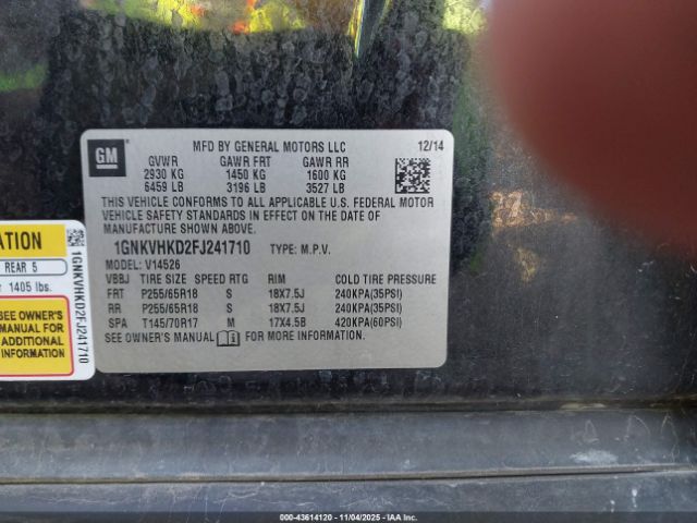 Chevrolet Traverse 2lt Image 4