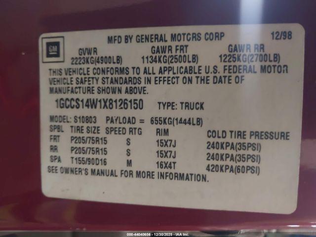 Chevrolet S-10 Ls Image 10