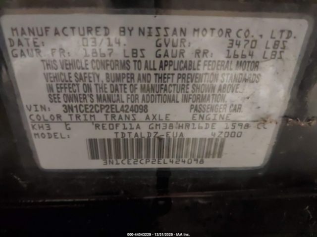 Nissan Versa Sv Image 11