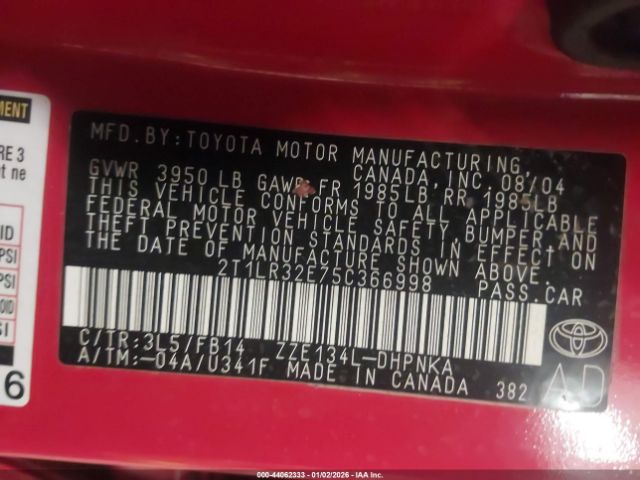 Toyota Matrix Xr Image 11