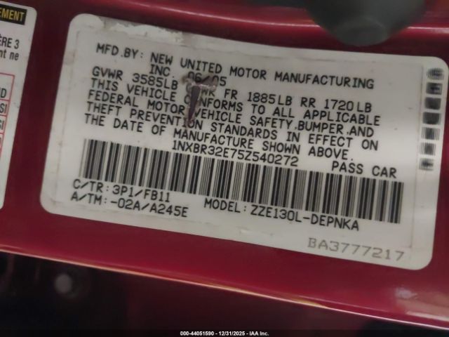 Toyota Corolla Le Image 4