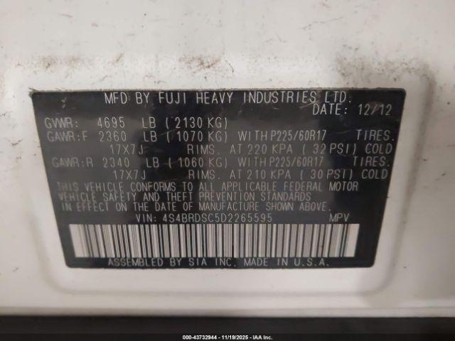 Subaru Outback 3.6r Limited Image 13